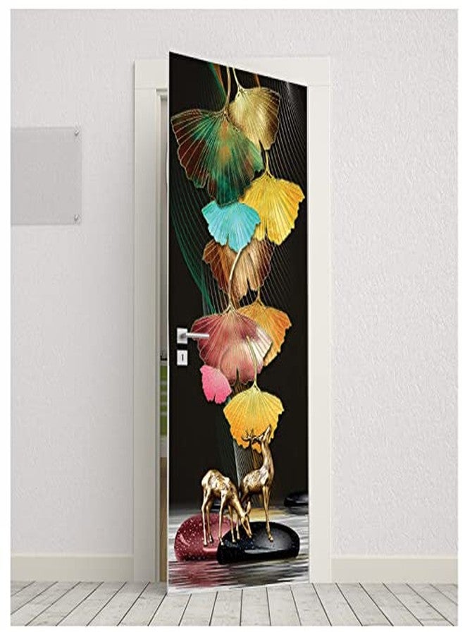 BP Design Solution Lisai Vinyl Door Sticker Wallpaper for Door, Almirah, Table, Ac, Fridge 36x 78 inch-Self-Adhesive - Image 2